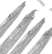 Stainless Steel 18 Inch 2 mm Link Neck Chain Necklace 