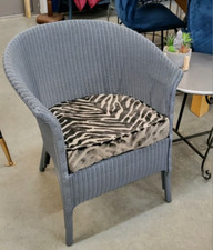 Upcycled Lloyd loom chair with handmade cushion