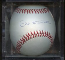 Leo Durocher Single Signed ONL White Baseball JSA LOA
