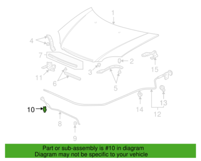 Genuine Honda Hood Prop Rod Holder Clip 90672-S5A-003 For Civic, CR-V & Other Models 13 thumbnail image
