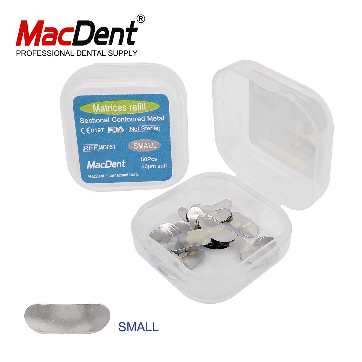 Easyinsmile Dental Wedges 50-Piece Dental Matrix Band Set - Sectional ...