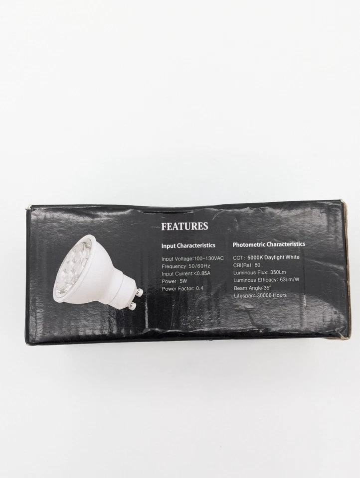 Shine Hai GU10 LED Spotlight 5000K Daylight White 5 Watts New - Image 4 of 4