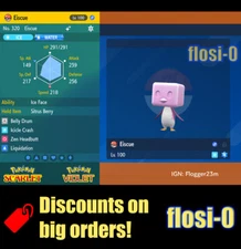6IV Shiny Eiscue Pokemon Scarlet and Violet