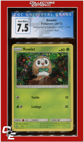 Rowlet graded CGC 7.5 for sale on eBay