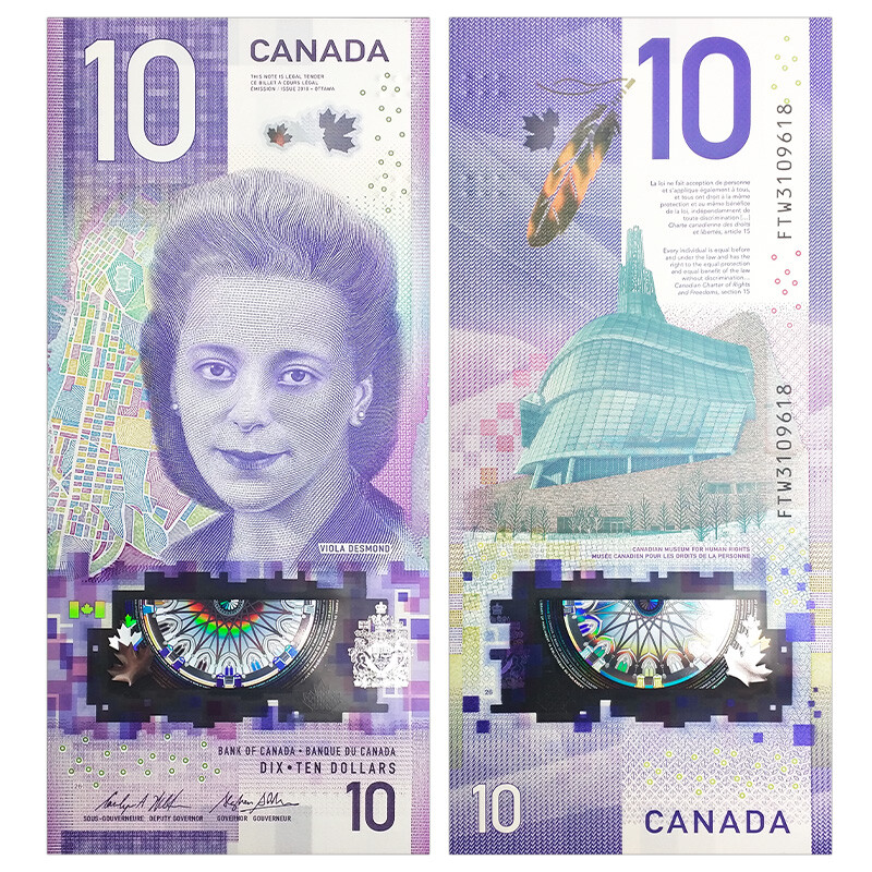 10 Canadian Dollar