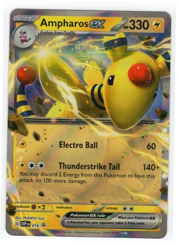 Pokemon Scarlet & Violet Black Star Promo - Ampharos ex SVP 016