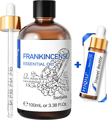 HIQILI 100ML Frankincense Essential Oil, for Massage, Pain Relief, 100% Pure and