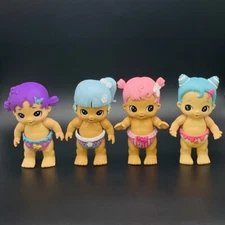 Lot of 4 Moose Little Live Bizzy Bubs Toy Baby Dolls Walk Talk Bounce Peek A Boo