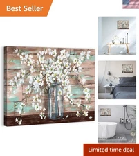 12x16 Framed Floral Wall Decor - Watercolor Artwork for Farmhouse Charm