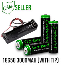 4 Pack KIT 3.7v 18650 Rechargeable Battery 3000mAh Tipped 67mm Lithium USA