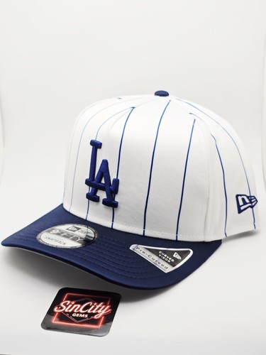 New Era Los Angeles Dodgers 9FIFTY Satin Pinstripe 2 Tone A-Frame Snapback Hat - Picture 4 of 8