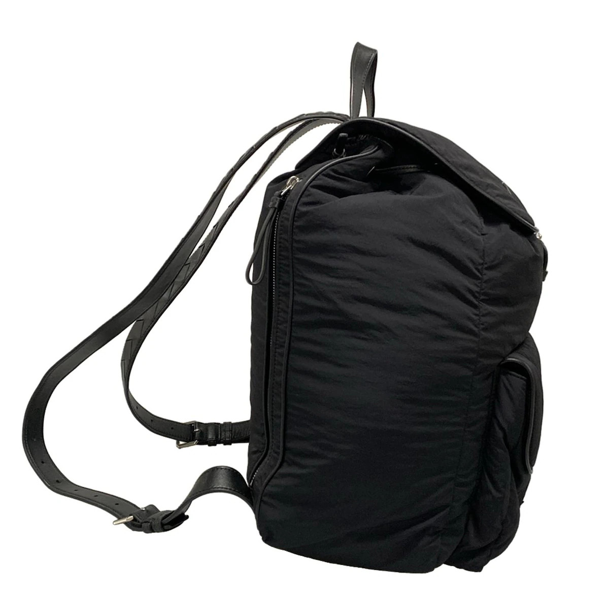 BOTTEGA VENETA Crossroads Backpack - Black Nylon Leather A********* Backpack thumbnail 2