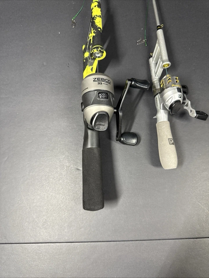 2 Tiny But Mighty Spincast Pocket Combo  Fiberglass Compact Rod with braided lin - Image 3 of 4