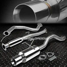 FOR 92-00 HONDA CIVIC 2-DOOR/4-DOOR 4" ROLLED MUFFLER TIP CATBACK EXHAUST SYSTEM