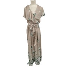 Show Me Your MuMu Audrey Dress Bouquet Toss Floral Chiffon Full Length Small