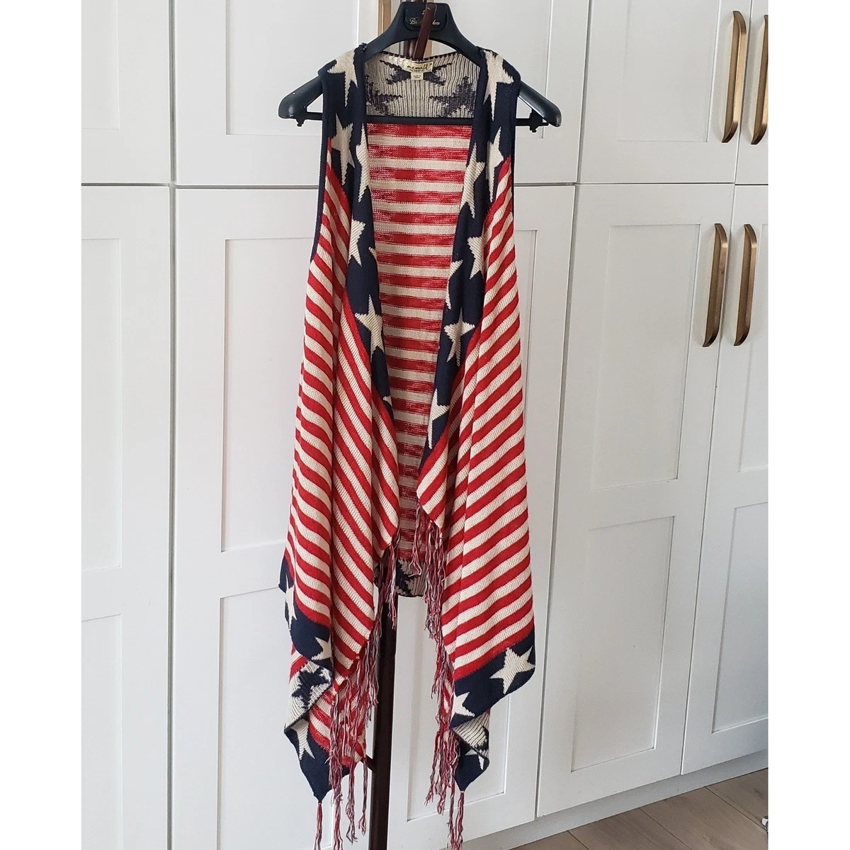 Haut à Franges One World - Taille M - Blanc Top / Gilet Noir - Neuf Avec étiquettes - 96% Rayon 4% élasthanne