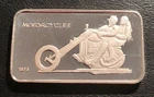 Essayeur Fondeur, Vintage, 1 Troy Oz. .999 Silver Art Bar, 1973 Motorcycles.