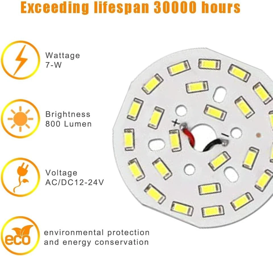 E26 E27 LED 12-24V AC/DC Low Voltage 7W Daylight White 6000k - Image 3 of 4