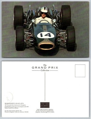 Jack Brabham 1967 Italian Grand Prix Monza F1 Brabham-Repco BT24 Postcard