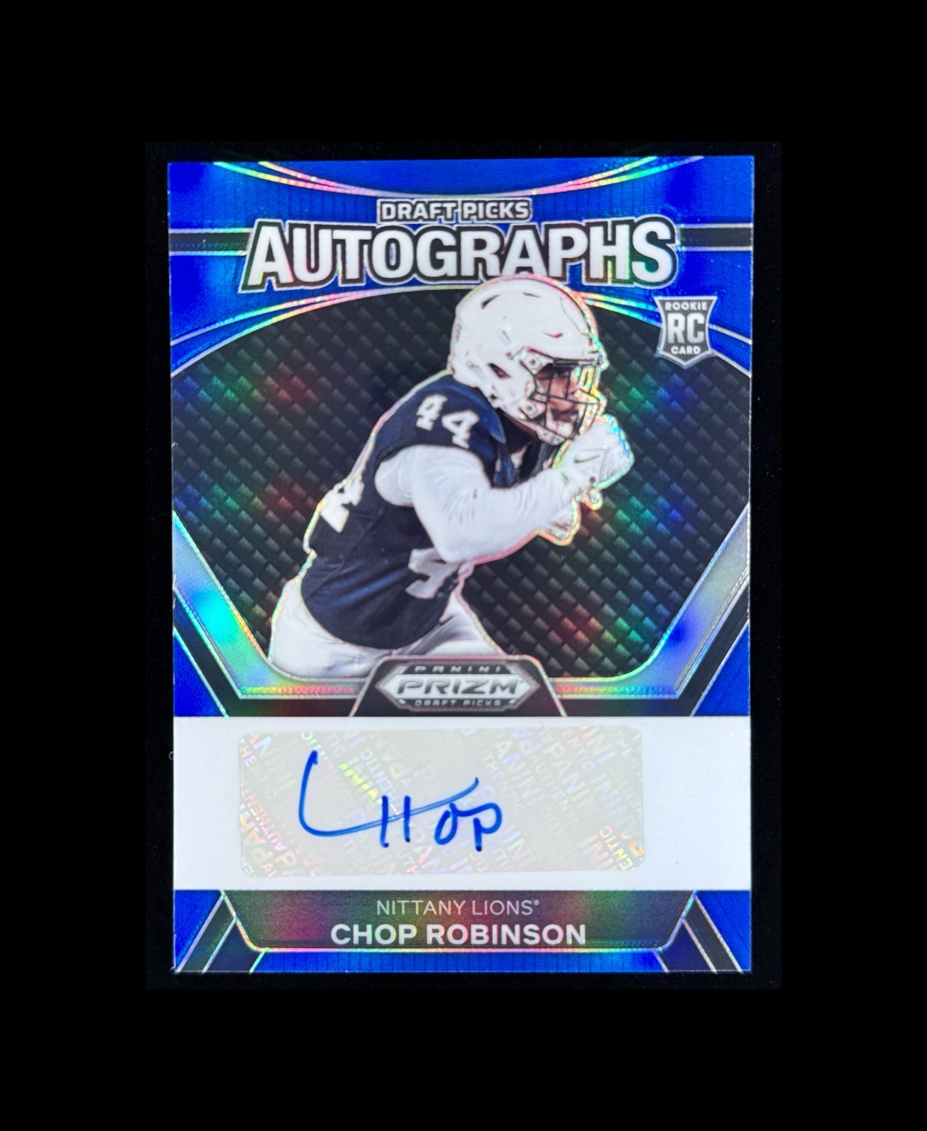 Chop Robinson 2024 Panini Prizm Draft Picks #DPA-CRN Auto Blue Prizm /149 RC