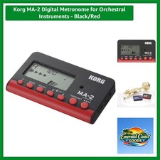 MA-2 Digital Metronome - 400-Hour Battery for Orchestra Practice in Black/Red