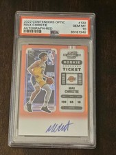 PSA 10 2022 CONTENDERS OPTIC RED MAX CHRISTIE AUTO RC. AUTOGRAPH 49/99