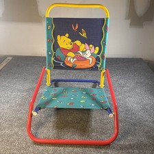 Vintage 90S Disney Little Winnie The Pooh Beach Chair Folding Rare