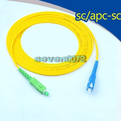 10pcs 1M SC APC-SC UPC Patch Cord Simplex 3.0mm PVC SM Fiber Patch Cable jumper