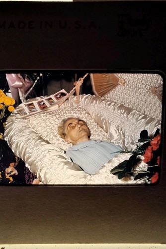 Lot of 10 35mm Photo Slides Woman Alive and Post Mortem Casket Cemetery Grave - Picture 3 of 10