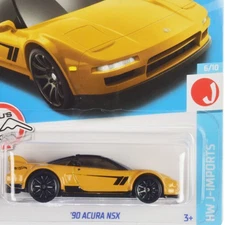 HOT WHEELS 1:64 1990 ACURA NSX YELLOW & BLACK OUT OF PRODUCTION FACTORY SEALED!!
