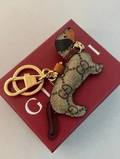 GUCCI Charm Handmade Dog Keychain Gift Key Chain with New Box
