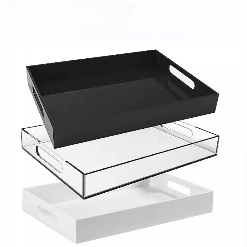 1pc Transparenter Acryl Tablett für Nachtisch Früchte Snacks Rechteckig Display - Bild 2 von 4