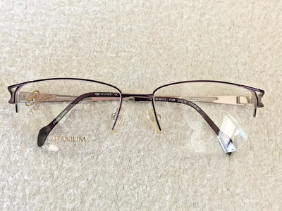 NWOT Stepper Titanium Eyewear SI-50153 col. F085/Satin Purple sz. 53-16-130