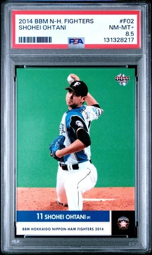 2014 BBM Hokkaido Nippon Ham Fighters Shohei Ohtani #F02 PSA 8.5