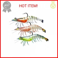 TRUSCEND Pre-Rigged Fishing Jigs, 1:50 Super Durable TPE Bass Fishing Lures, Wel