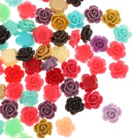 100 Pcs Schmuck Selber Machen Bastelbedarf Basteln Blumenperlen ZauberanhäNger