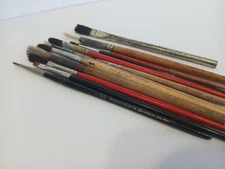 Vintage Paintbrush Lot Of 12 Prang Winsor & Newton Made In USA Robert Simons (C2