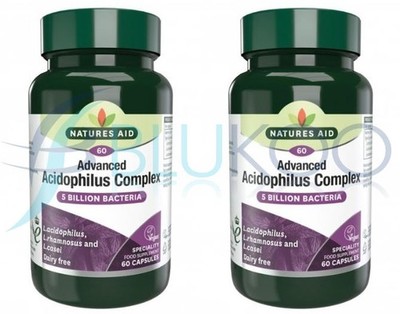 Natures Aid Acidophilus Komplex 5 Milliarden Bakterien - 60 Kapseln (2er Pack)