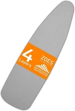 Ironing Board Cover and Pad | 100% Cotton Cover with Padding Standard Size with