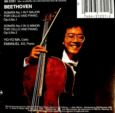 Ma; Ax-Sonatas #1 & 2 For Cello & Pia CD LIKE NEW/ Japan