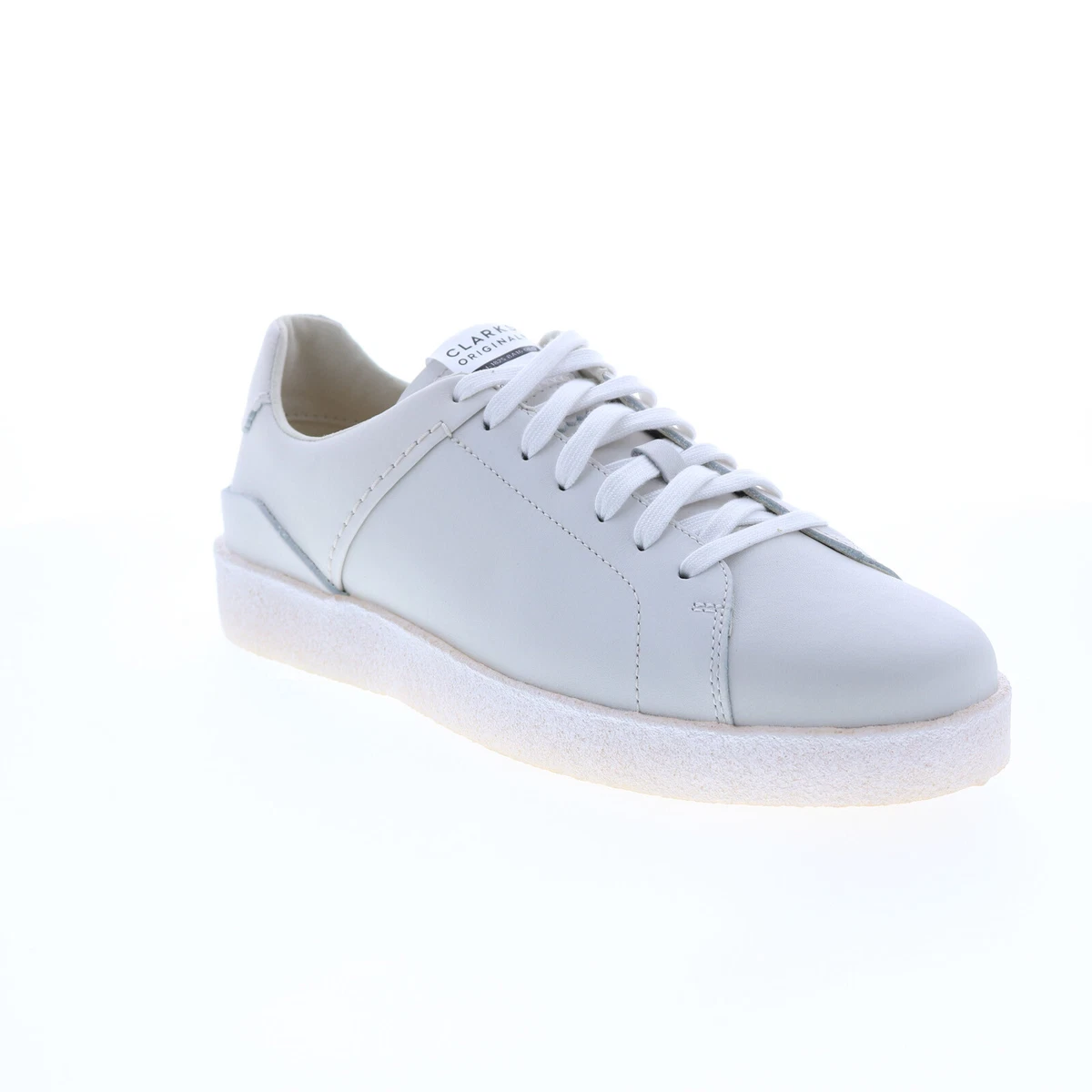 Clarks Tormatch 26161902 Mens White Leather Lifestyle Sneakers
