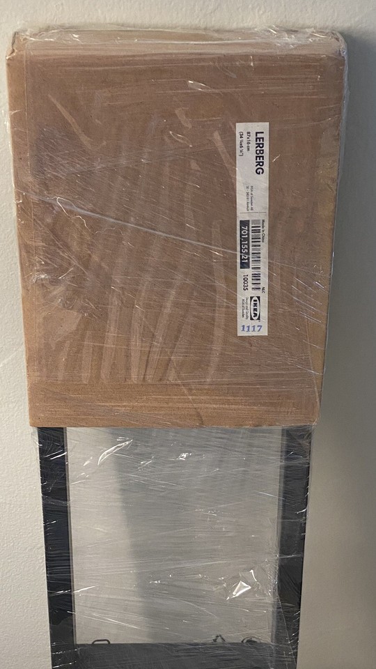 NEW IKEA Lerberg Media Wall Mount CD DVD Shelf Rack Charcoal Gray 10035