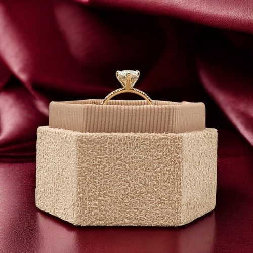 Anillos de boda corte pera oro amarillo 18k cultivados en laboratorio IGI 1,25 quilates diamante talla 5 - Imagen 6 de 13