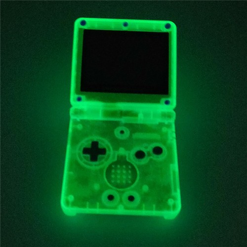 Glow In The Dark Clear Green Shell Housing Case For Nintendo Game Boy Advance SP - Picture 9 of 10