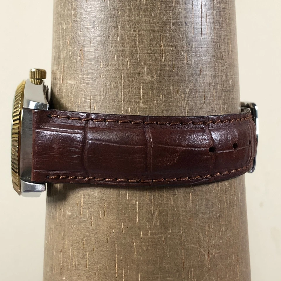 Мужские кварцевые аналоговые часы Reginald 2115 циферблат MOP кожа рифленые 35 мм 7 3/4 дюйма - Изображение 3 из 4