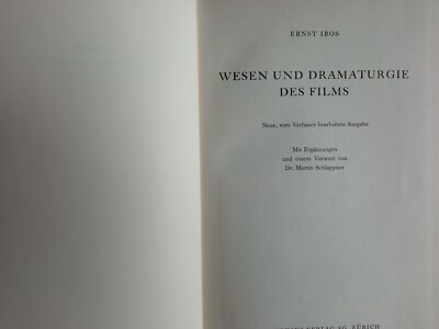 R13/0335 WESEN UND DRAMATURGIE DES FILMES von Ernst Iros - 1957
