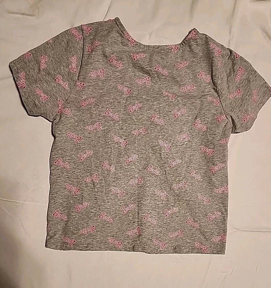 Barbie 2004 Ropa Híbrida Camisa Gris Niñas Talla Grande Super Linda Top Foto 3 de 4