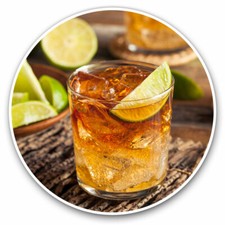 2 x Vinyl Stickers 10cm - Rum Cocktail Lime Ginger Beer Cool Gift #3628