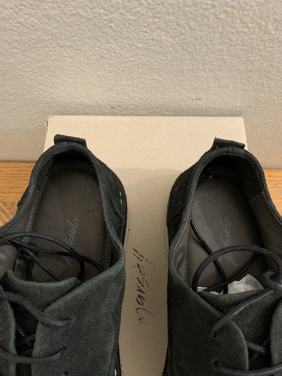 Marsell Gomme Black Santacco Leather Lace Up Shoes Size EU 43 US