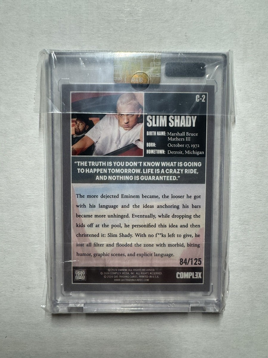 EMINEM Gas Trading Cards X Complex Slim Shady Orange Foil #84/125